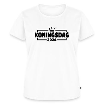 Bonne fête du roi 2024 fête du roi orange - T-shirt Premium bio Femme - blanc - Devant - AI Model Female 172 dark (172cm)