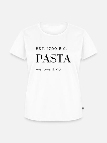 Pasta Liebhaber - Frauen Premium Bio T-Shirt - Weiß