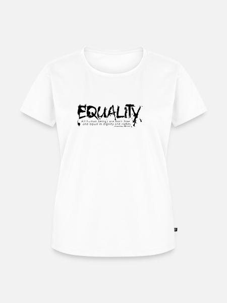 EQUALITY Schriftzug black - Frauen Premium Bio T-Shirt - Weiß
