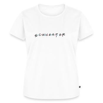 Schwester Geschwister Geschenk für Schwester - Frauen Premium Bio T-Shirt - Weiß - Vorne - AI Model Female 172 dark (172cm)
