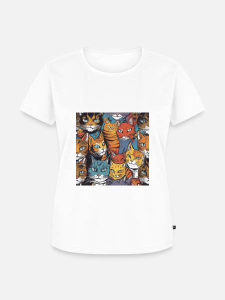 Katzen - Frauen Premium Bio T-Shirt - Weiß