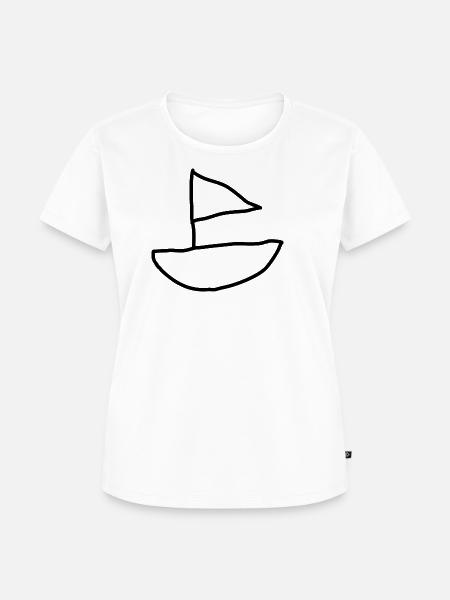 Segelschiff - Frauen Premium Bio T-Shirt - Weiß