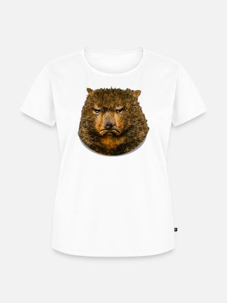Quokka Lustig Verärgert - Frauen Premium Bio T-Shirt - Weiß