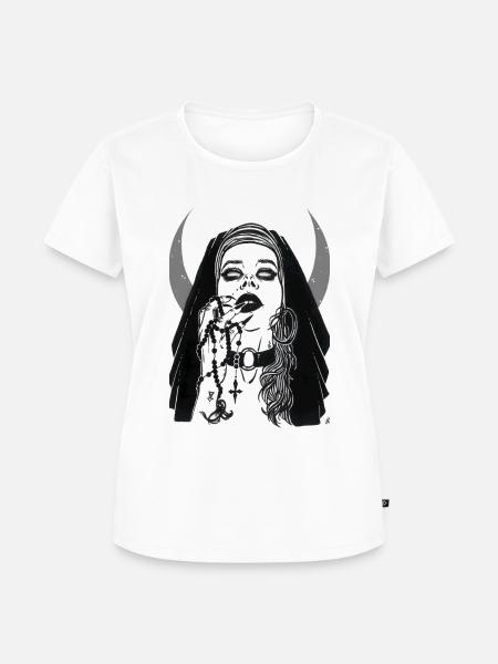 Die dunkle Nonne - Frauen Premium Bio T-Shirt - Weiß
