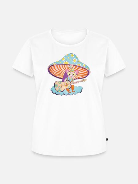 Der Gitarrist - Frauen Premium Bio T-Shirt - Weiß