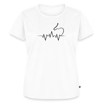 Riding Heart Rate - Frauen Premium Bio T-Shirt - Weiß - Vorne - AI Model Female 172 dark (172cm)