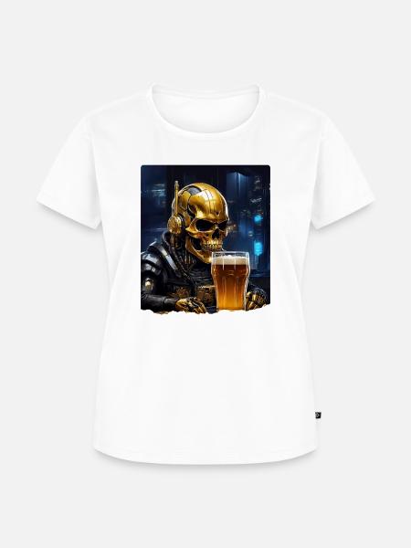 Bier Skull 0.2 - Frauen Premium Bio T-Shirt - Weiß