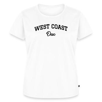 WEST COAST Dax - Women's Premium Organic T-shirt - white - Front - AI Model Female 172 dark (172cm)