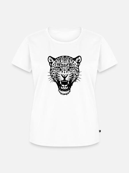 Leopard - Raubkatze, Afrika - Frauen Premium Bio T-Shirt - Weiß