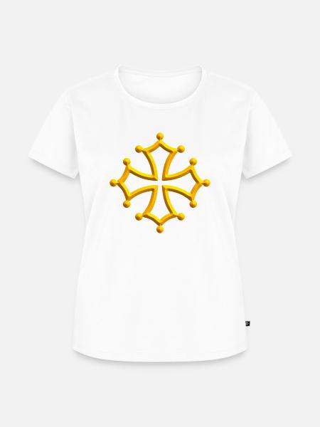 occitania Quer - Frauen Premium Bio T-Shirt - Weiß