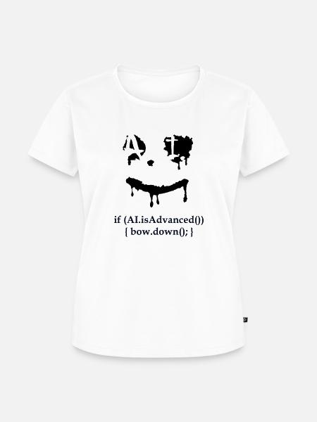 KI übernimmt! - Frauen Premium Bio T-Shirt - Weiß