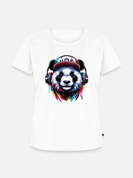 Urbaner Panda - Frauen Premium Bio T-Shirt - Weiß