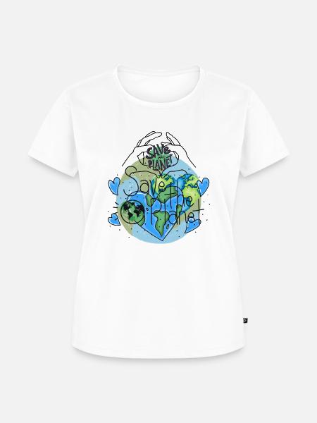 Rette den Planeten - Frauen Premium Bio T-Shirt - Weiß