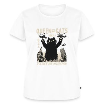 QUEEN OF CATS JAPAN JAPANISCHE MONSTER KATZEN - Frauen Premium Bio T-Shirt - Weiß - Vorne - AI Model Female 172 dark (172cm)