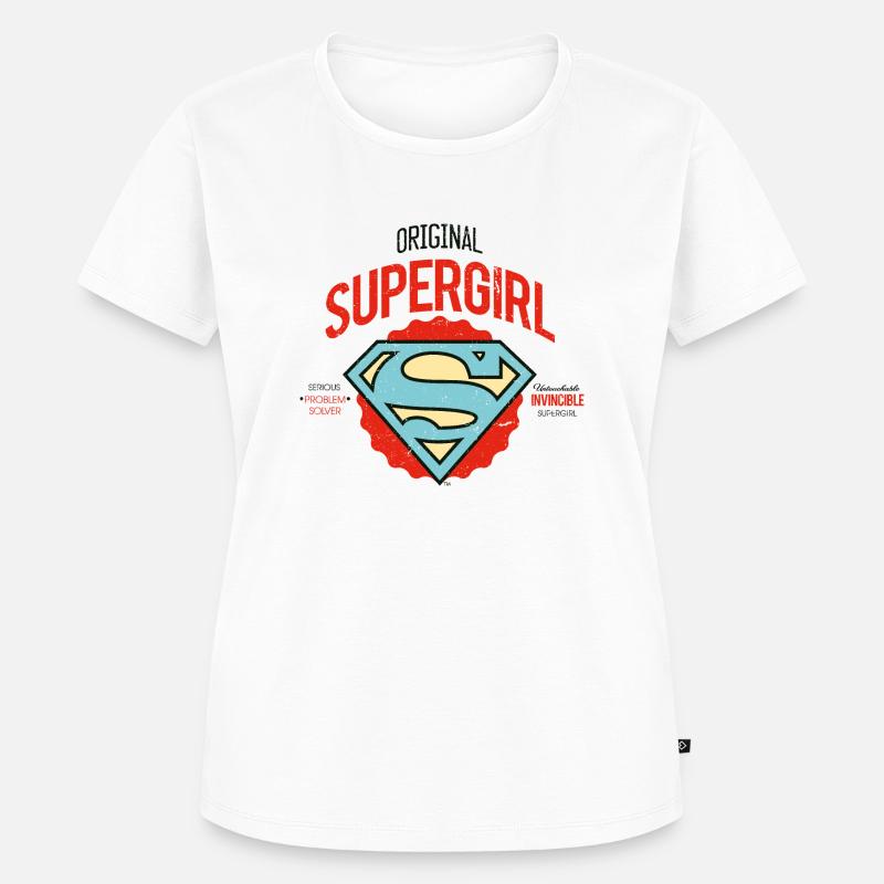 DC Comics Logo Problem Solver - Frauen Premium Bio T-Shirt - Weiß