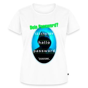 Hacker in Kapuze - Frauen Premium Bio T-Shirt - Weiß - Vorne - AI Model Female 172 dark (172cm)