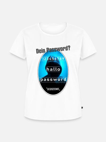 Password Kapuze grau - Frauen Premium Bio T-Shirt - Weiß