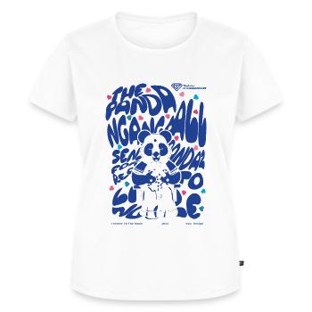 The Panda Nganga - Nima - T-shirt Premium bio Femme - blanc - Devant - AI Model Female 172 dark (172cm)
