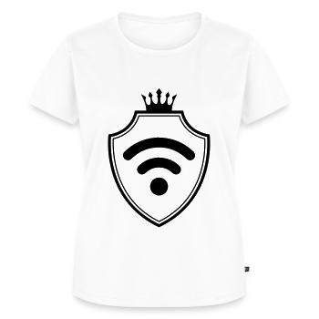 Armoiries Internet Wi-Fi - T-shirt Premium bio Femme - blanc - Devant - AI Model Female 172 dark (172cm)