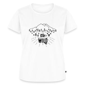 Stay Wild - T-shirt Premium bio Femme - blanc - Devant - AI Model Female 172 dark (172cm)