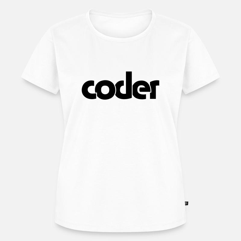 Coder - Women's Premium Organic T-shirt - white