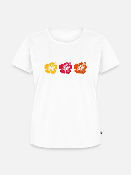 Hibiskus - Frauen Premium Bio T-Shirt - Weiß