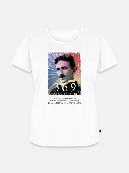 Nikola Tesla - Frauen Premium Bio T-Shirt - Weiß