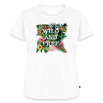 Wild and Free - Women's Premium Organic T-shirt - white - Front - AI Model Female 172 dark (172cm)