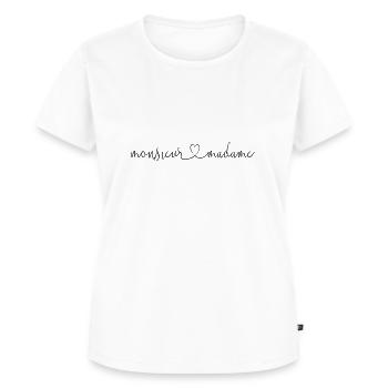 Monsieur Madame - Frauen Premium Bio T-Shirt - Weiß - Vorne - AI Model Female 172 dark (172cm)