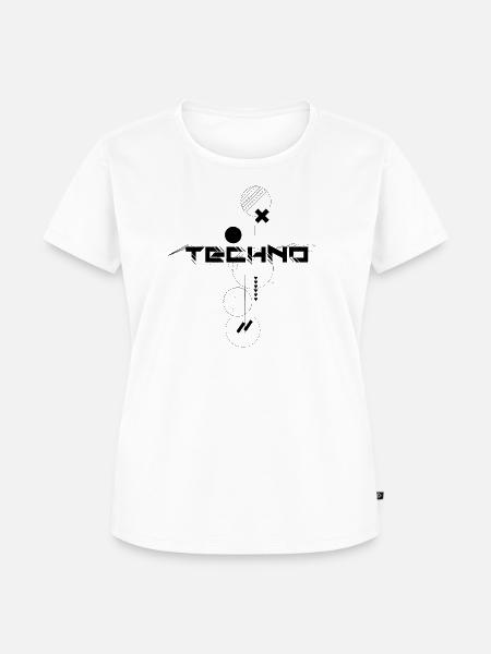 Techno - Frauen Premium Bio T-Shirt - Weiß