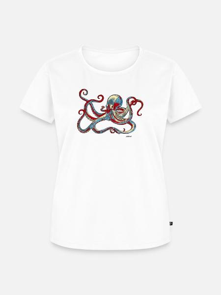 Octopus - Frauen Premium Bio T-Shirt - Weiß