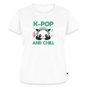 K-Pop - Frauen Premium Bio T-Shirt - Weiß - Vorne - AI Model Female 172 dark (172cm)