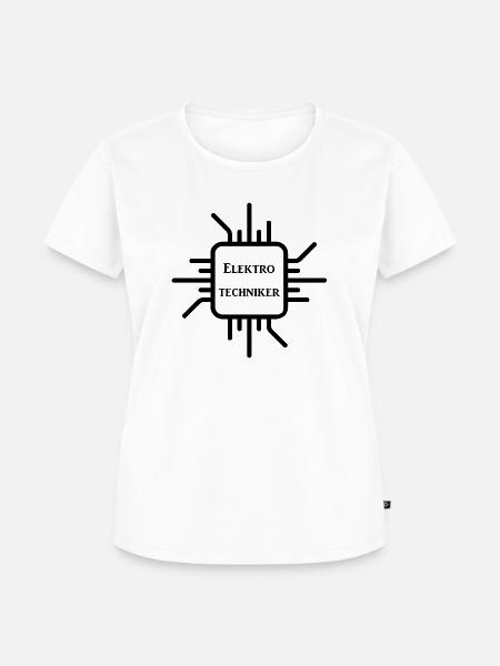 Elektrotechniker Schwarz - Frauen Premium Bio T-Shirt - Weiß