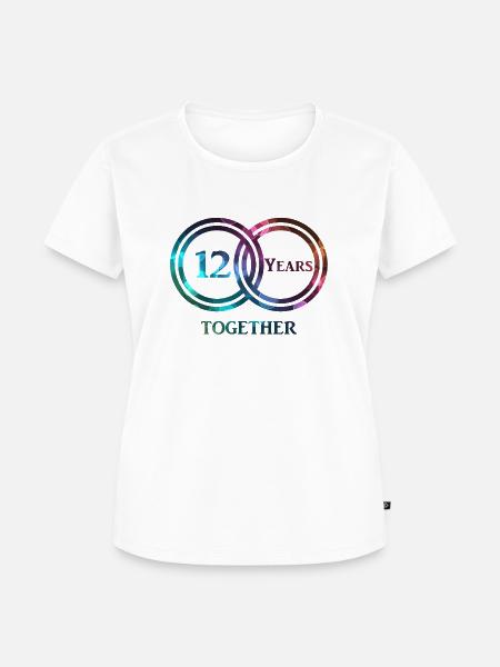 12 Years together - Frauen Premium Bio T-Shirt - Weiß