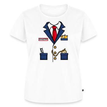 Schaffner Bahn Anzug Deutsch | Kostüm Conductor - Frauen Premium Bio T-Shirt - Weiß - Vorne - AI Model Female 172 dark (172cm)