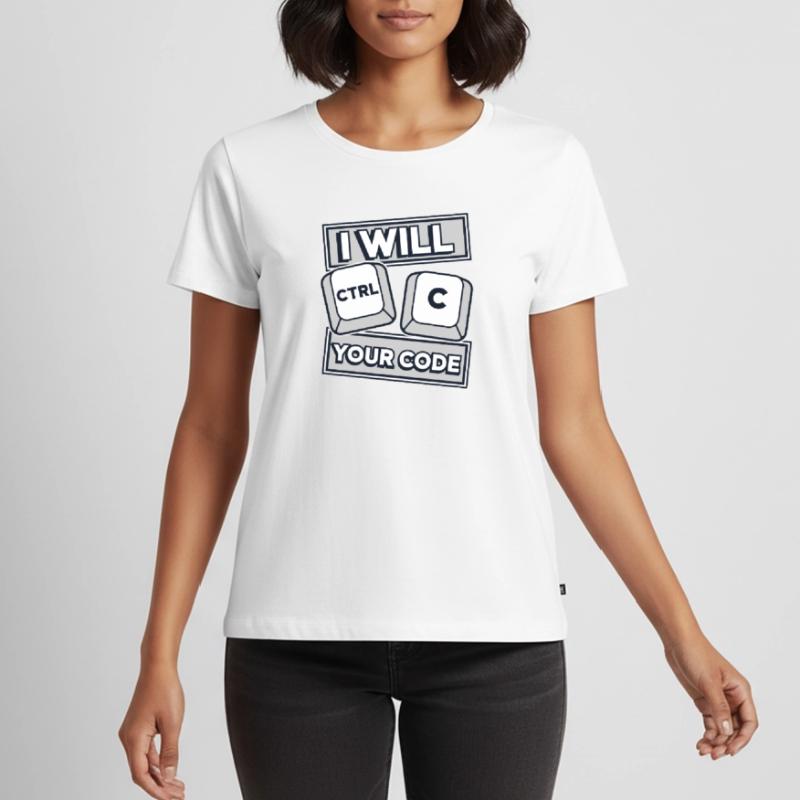 I Will Ctrl C Your Code Developer Coder Frauen Premium Bio T-Shirt