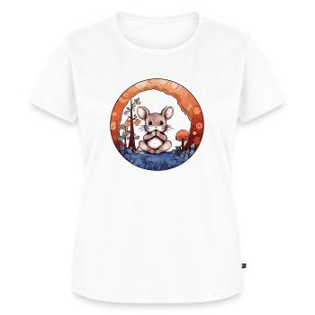 Petite souris - T-shirt Premium bio Femme - blanc - Devant - AI Model Female 172 dark (172cm)