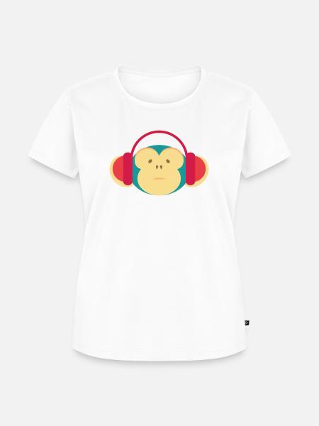 Funky Monkey - Frauen Premium Bio T-Shirt - Weiß