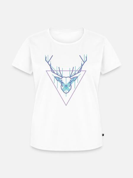 tape art deer - Frauen Premium Bio T-Shirt - Weiß