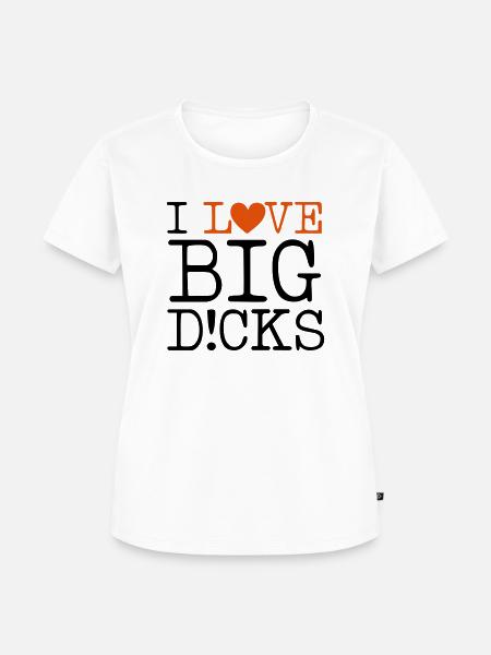 big dicks love - Frauen Premium Bio T-Shirt - Weiß