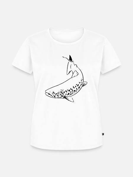 Forelle - Frauen Premium Bio T-Shirt - Weiß