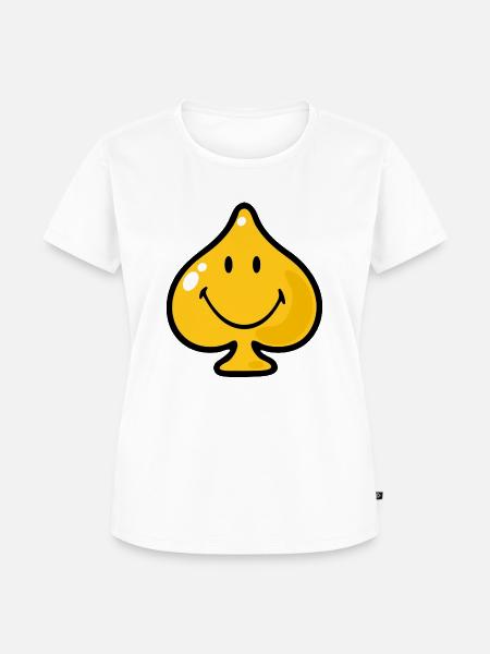 Smiley Spades - Frauen Premium Bio T-Shirt - Weiß