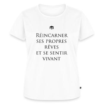 vivant wite - T-shirt Premium bio Femme - blanc - Devant - AI Model Female 172 dark (172cm)