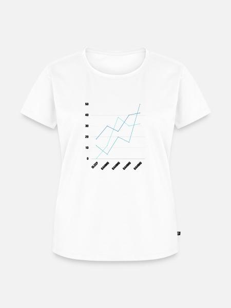 GAMING DIAGRAMM - Frauen Premium Bio T-Shirt - Weiß
