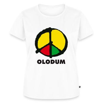 Chemise Olodum - T-shirt Premium bio Femme - blanc - Devant - AI Model Female 172 dark (172cm)
