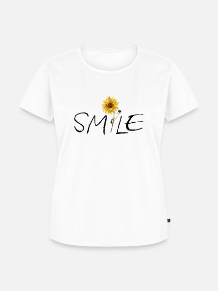 Lächeln - Frauen Premium Bio T-Shirt - Weiß