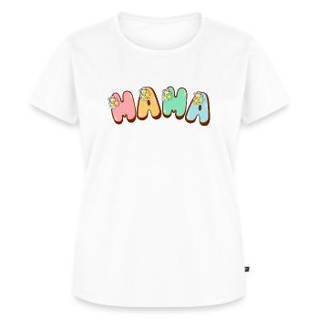 Mom retro design in bubblegum style as a gift - Women's Premium Organic T-shirt - white - Front - AI Model Female 172 dark (172cm)