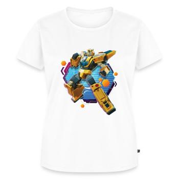 Transformers Earth Spark Charactère Bumblebee - T-shirt Premium bio Femme - blanc - Devant - AI Model Female 172 dark (172cm)
