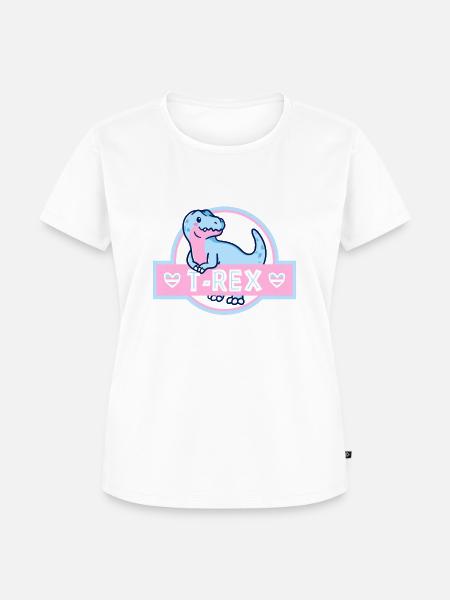 Trans T-Rex - Frauen Premium Bio T-Shirt - Weiß