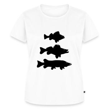 Barsch - Zander - Hecht - Frauen Premium Bio T-Shirt - Weiß - Vorne - AI Model Female 172 dark (172cm)